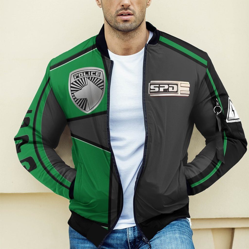 3D Power Rangers SPD Green Uniform Bomber - Image 5