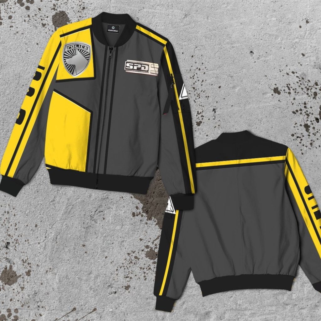 3D Power Rangers SPD Yellow Uniform Custom Bomber - Image 3