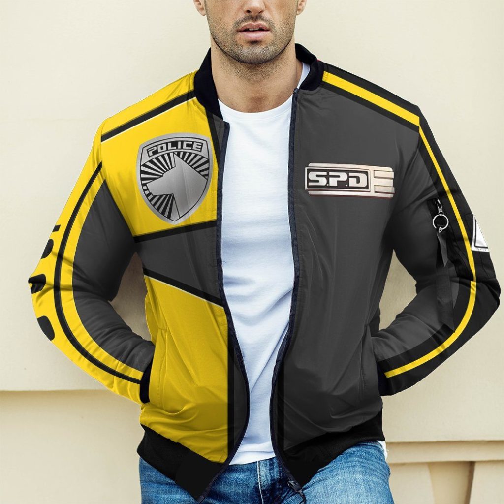3D Power Rangers SPD Yellow Uniform Custom Bomber - Image 5