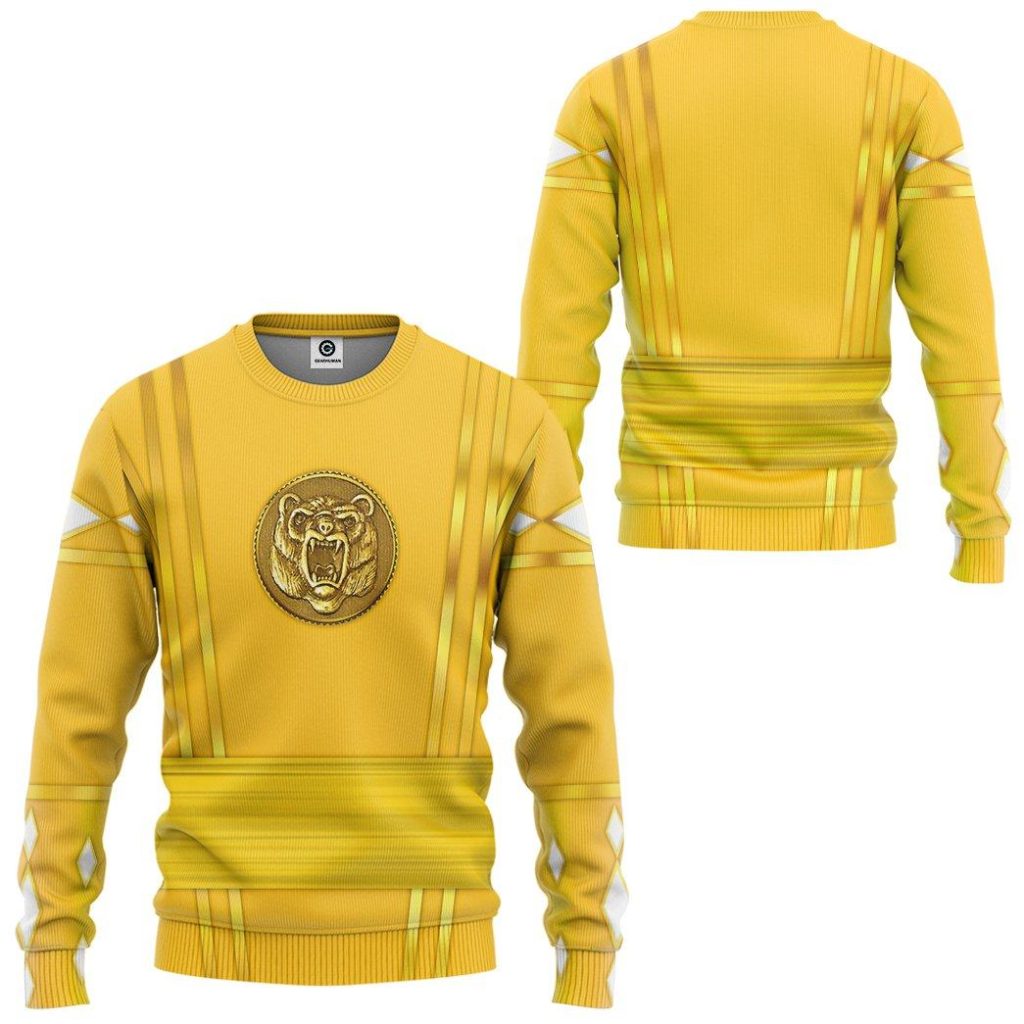 3D Yellow Ninja Mighty Morphin Power Rangers  Apparel - Image 6
