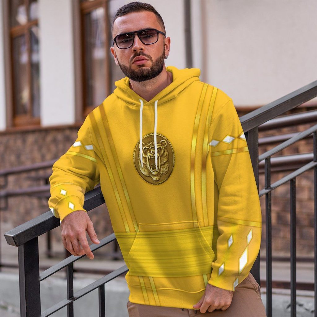 3D Yellow Ninja Mighty Morphin Power Rangers  Apparel - Image 9