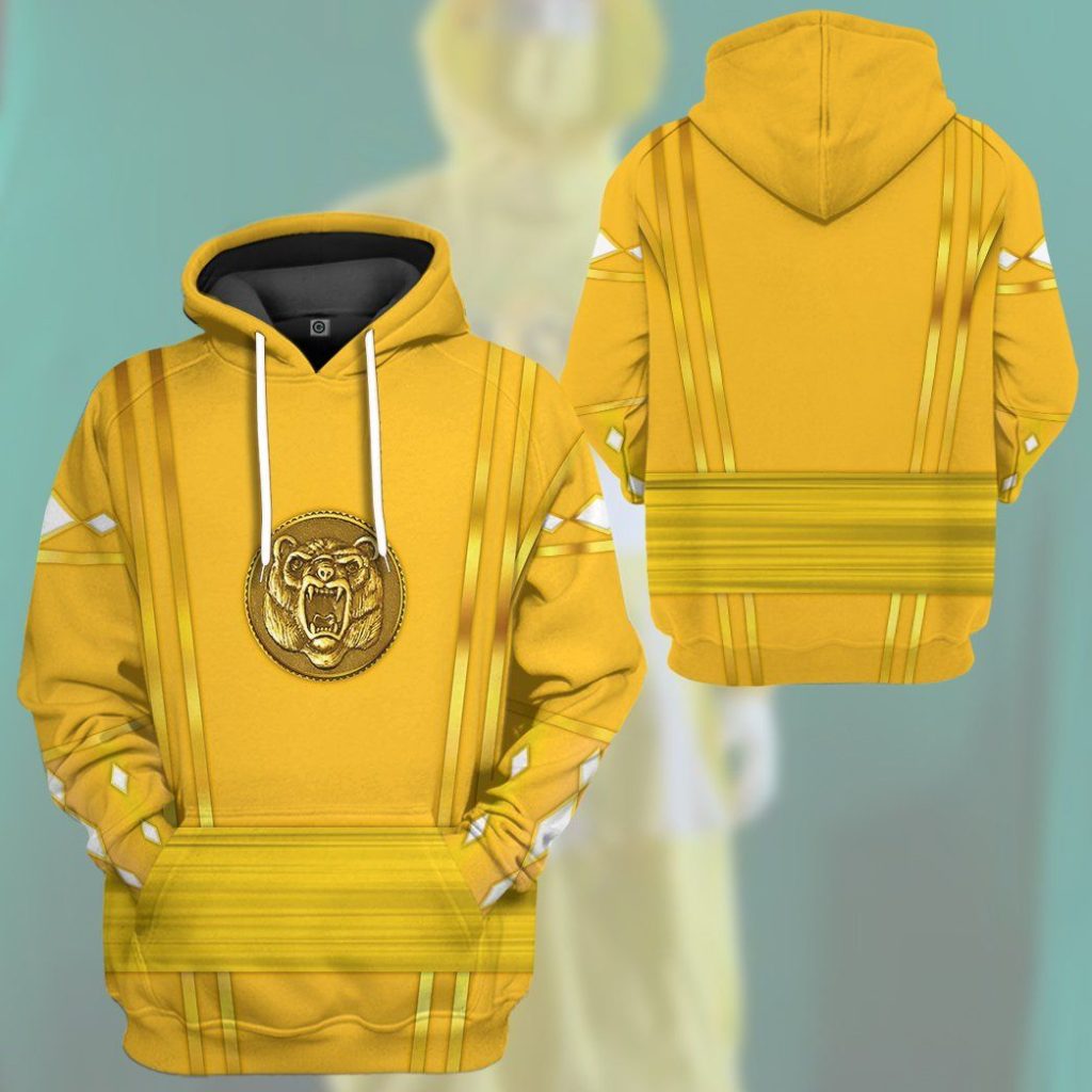 3D Yellow Ninja Mighty Morphin Power Rangers  Apparel - Image 13