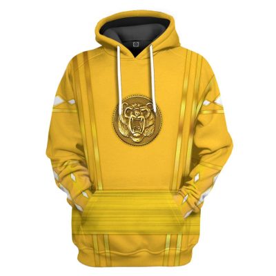 3D Yellow Ninja Mighty Morphin Power Rangers  Apparel