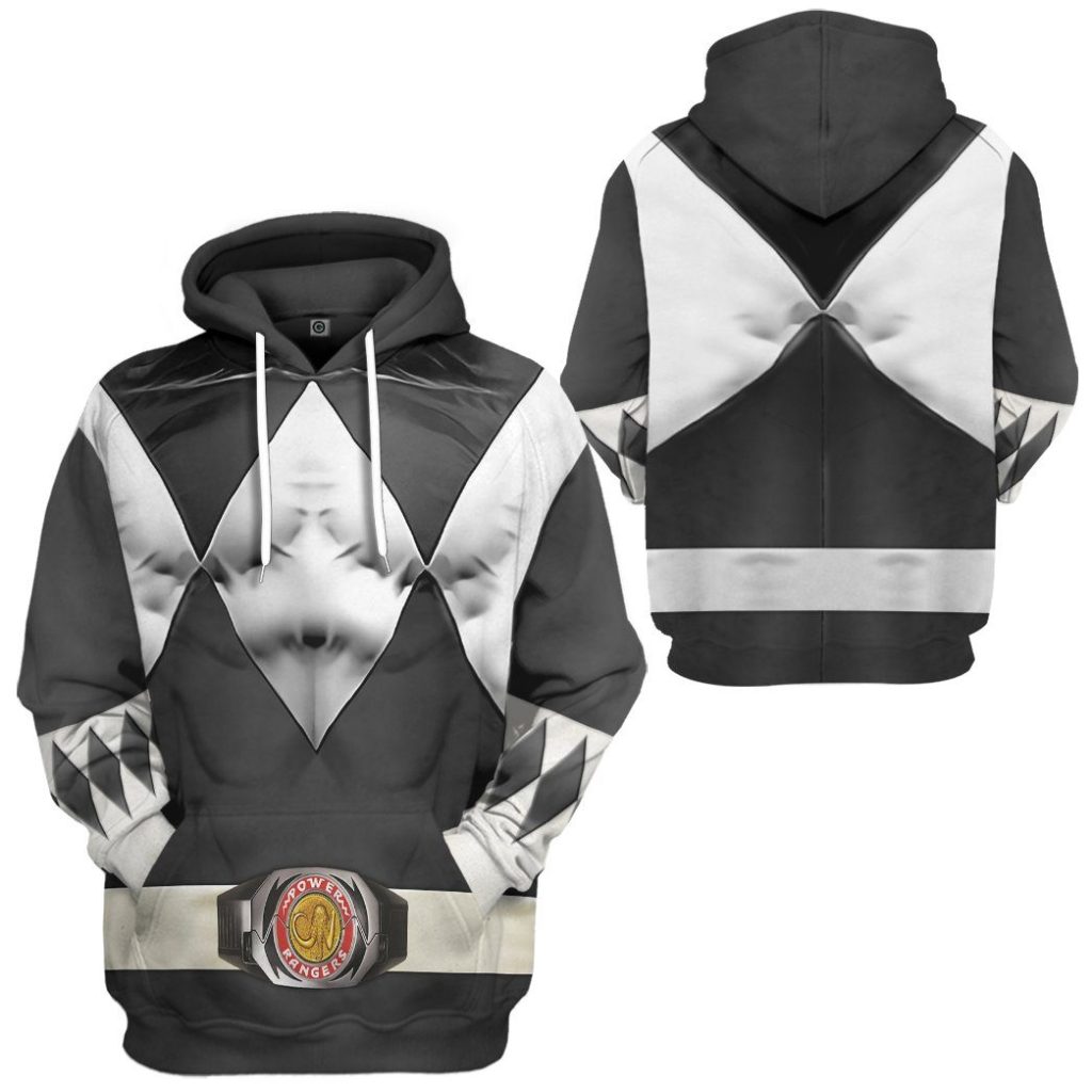 Mighty Morphin Black Power Rangers Hoodie - Image 2