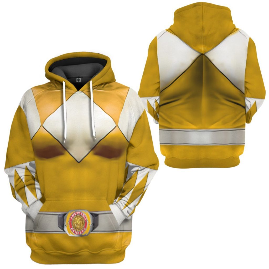 Mighty Morphin Yellow Power Rangers Hoodie - Image 4