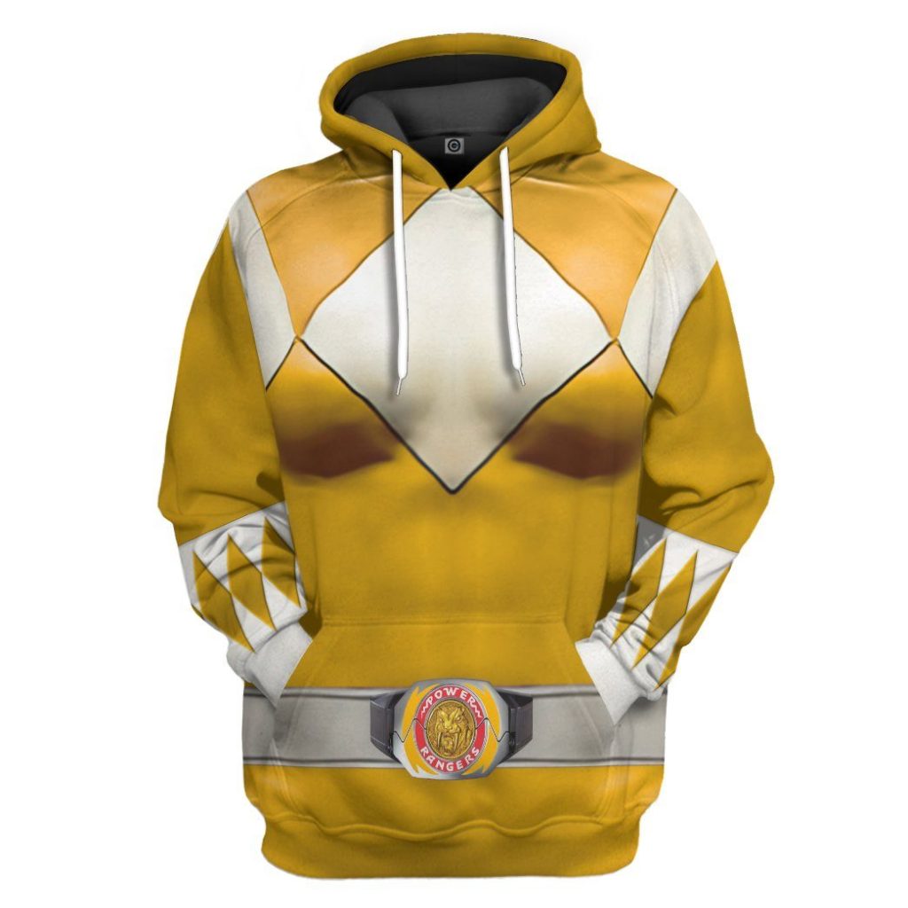 Mighty Morphin Yellow Power Rangers Hoodie
