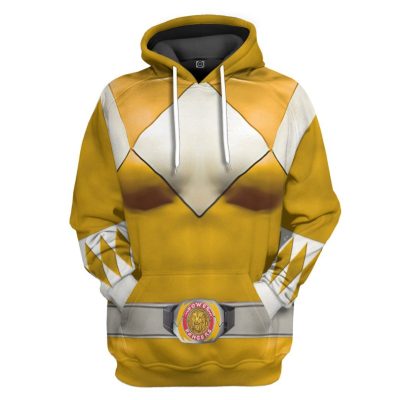 Mighty Morphin Yellow Power Rangers Hoodie