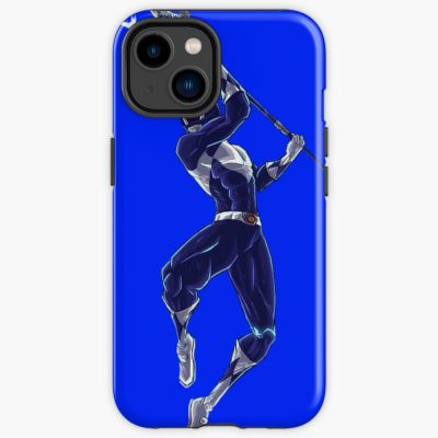 Blue Mighty Morphin Power Ranger Iphone Case