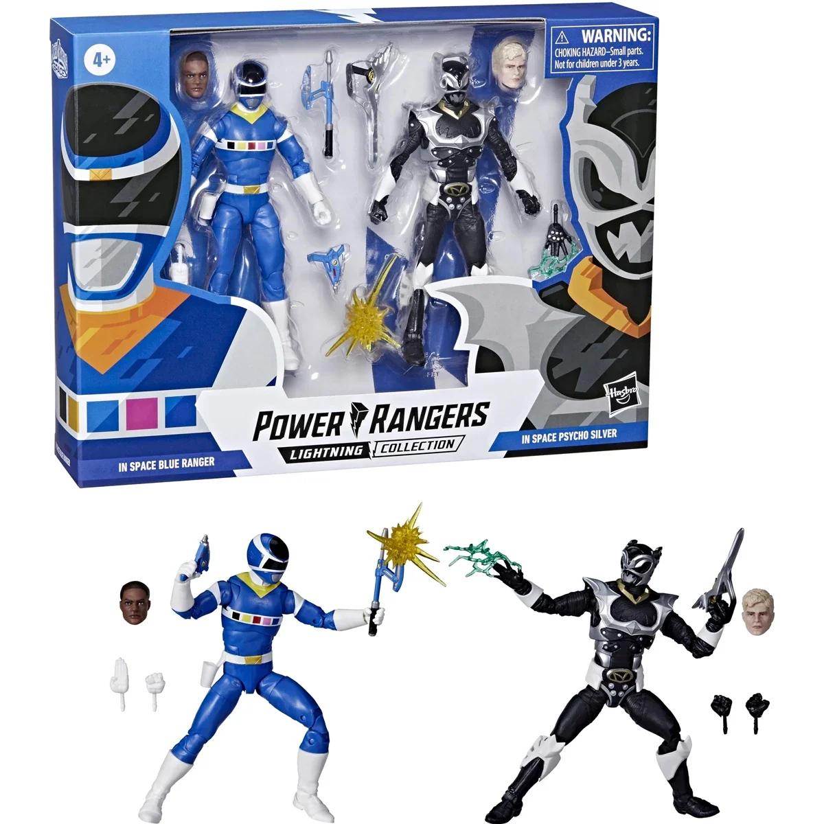Power Rangers Space Blue Ranger Vs. Silver Psycho Ranger 2-Pack 6-Inch Action Figure