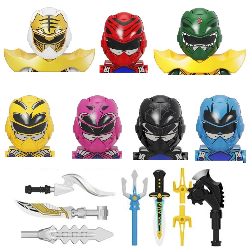 Powered Rangers Yellow Green Soliders Red Warrior Mighty Morphin Action Figures