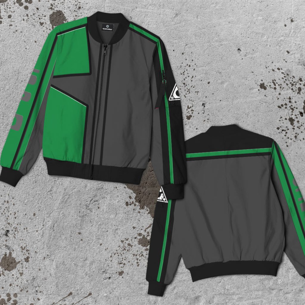 3D Power Rangers SPD Green Uniform Custom Bomber Jacket - Image 4