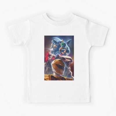 White Green Rangers Kids T-shirt