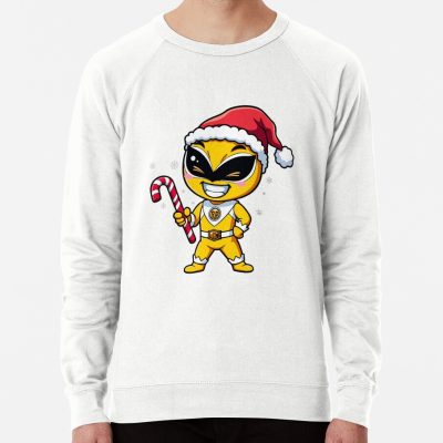 Yellow Ranger Christmas Festive Fun With Classic Hero Vibes Sweatshirt