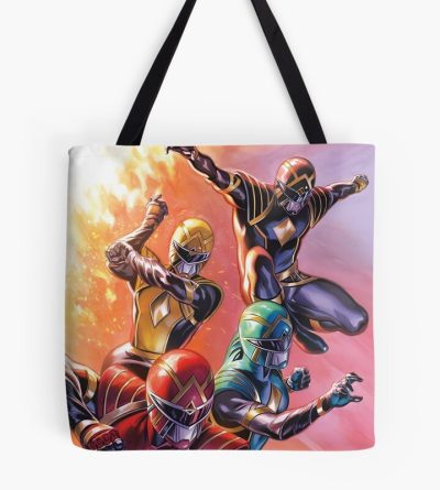 Power Rangers All Characters Tote Bag