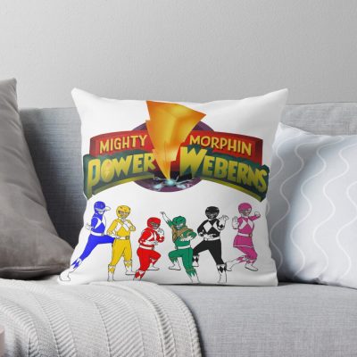 Mighty Morphin Power Weberns Throw Pillow
