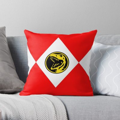 Go Go Red Ranger Throw Pillow
