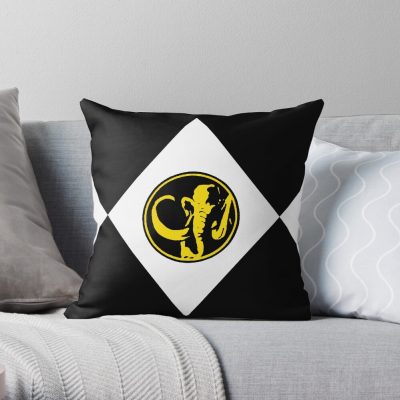 Go Go Black Ranger Throw Pillow