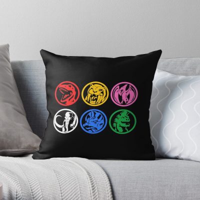 Six Power Coins Throw Pillow