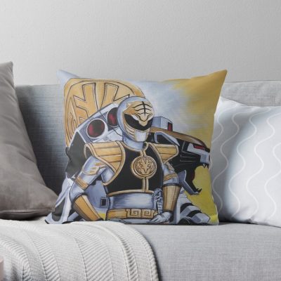 White Ranger Throw Pillow