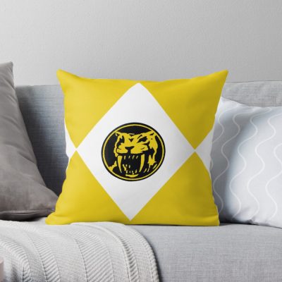 Go Go Yellow Ranger Throw Pillow