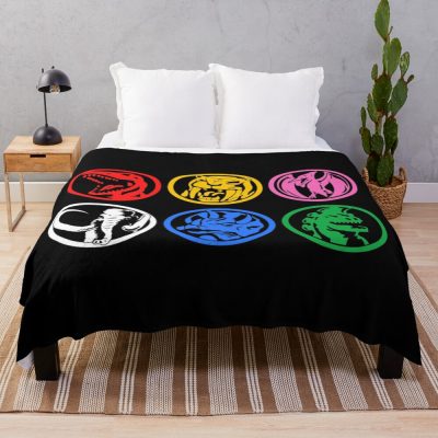 Six Power Coins Throw Blanket