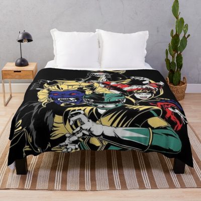 Tommy Oliver Green With Evil Throw Blanket