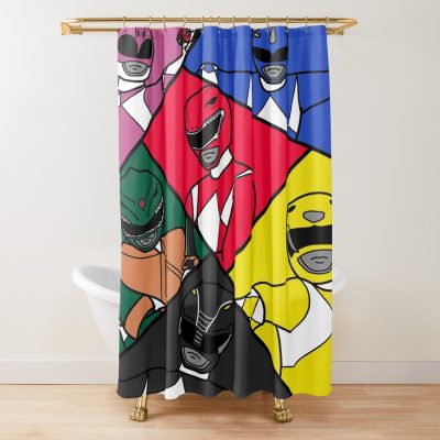 Mighty Morphin Pop Art Shower Curtain