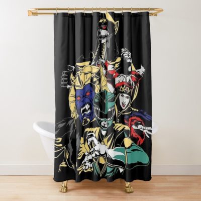 Tommy Oliver Green With Evil Shower Curtain