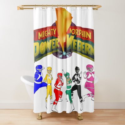 Mighty Morphin Power Weberns Shower Curtain