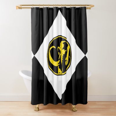 Go Go Black Ranger Shower Curtain