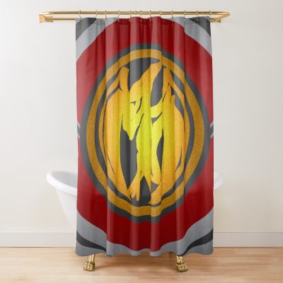 Mighty Morphin Power Rangers Kyoryu Sentai Zyuranger Pink Shower Curtain
