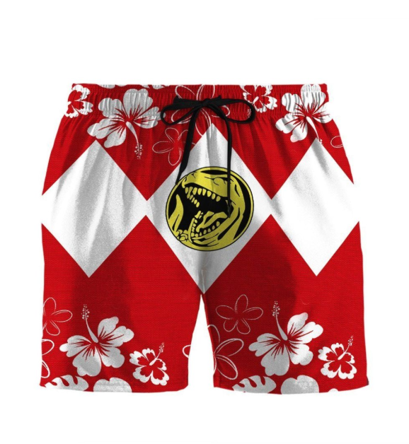 3D Mighty Morphin Power Ranger Red Beach Short - Power Rangers Store