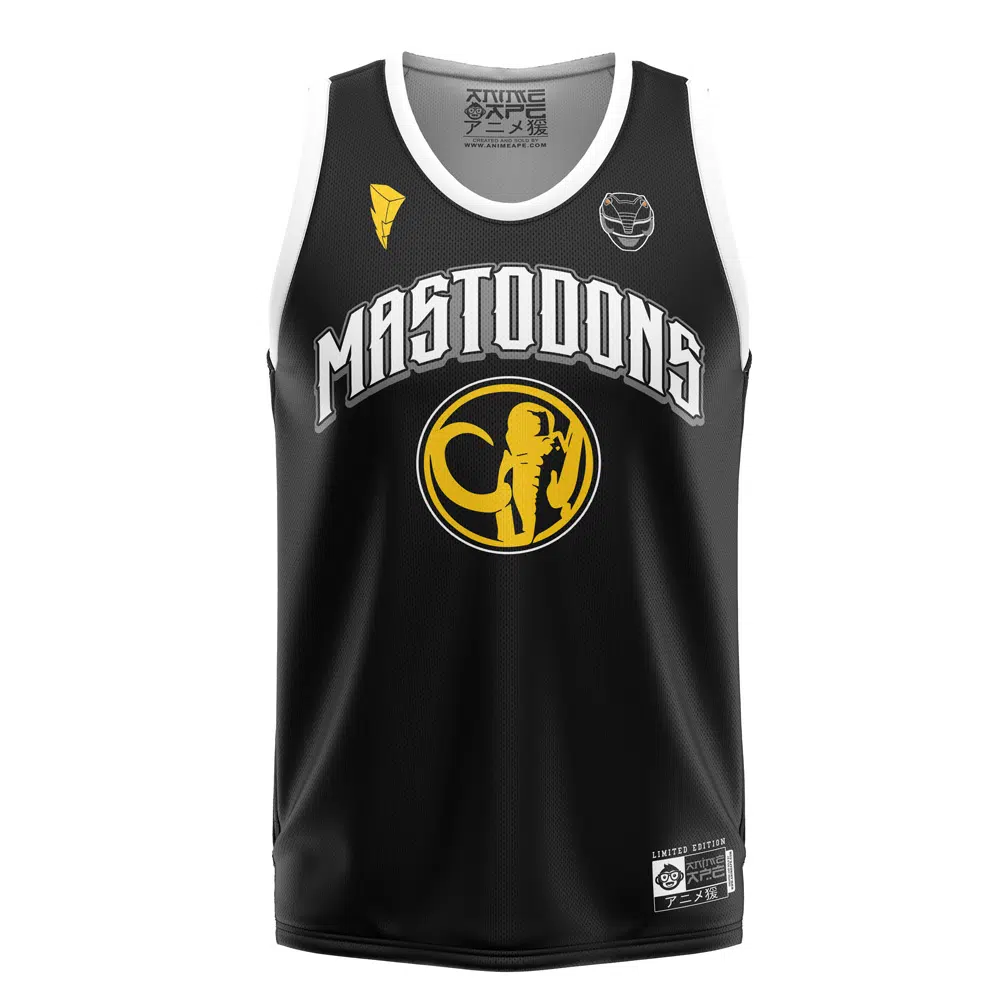 Black Mastadons Zack Taylor Power Rangers Basketball Jersey