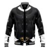 Black Psycho Rangers Varsity Jacket FRONT Mockup - Power Rangers Store