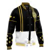 Black Ranger Ninjetti Power Rangers Varsity Jacket 3L F LEFT Mockup - Power Rangers Store