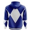 Blue Ranger Mighty Morphin Power Rangers Zip Hoodie Jacket BACK mockup - Power Rangers Store
