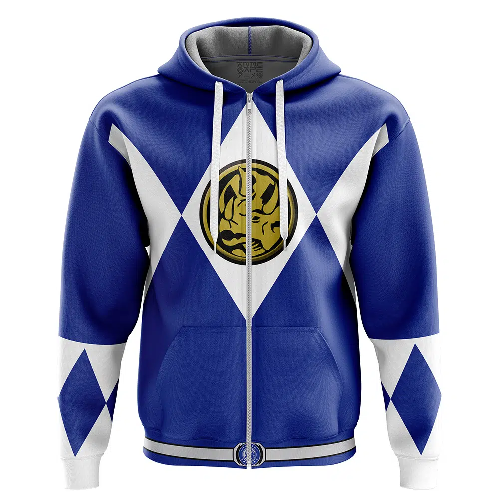 Blue Ranger Mighty Morphin Power Rangers Zip Hoodie Jacket
