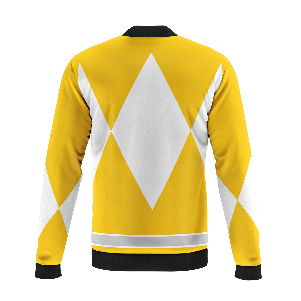 Yellow Ranger Mighty Morphin Power Rangers Casual Bomber Jacket - Image 2