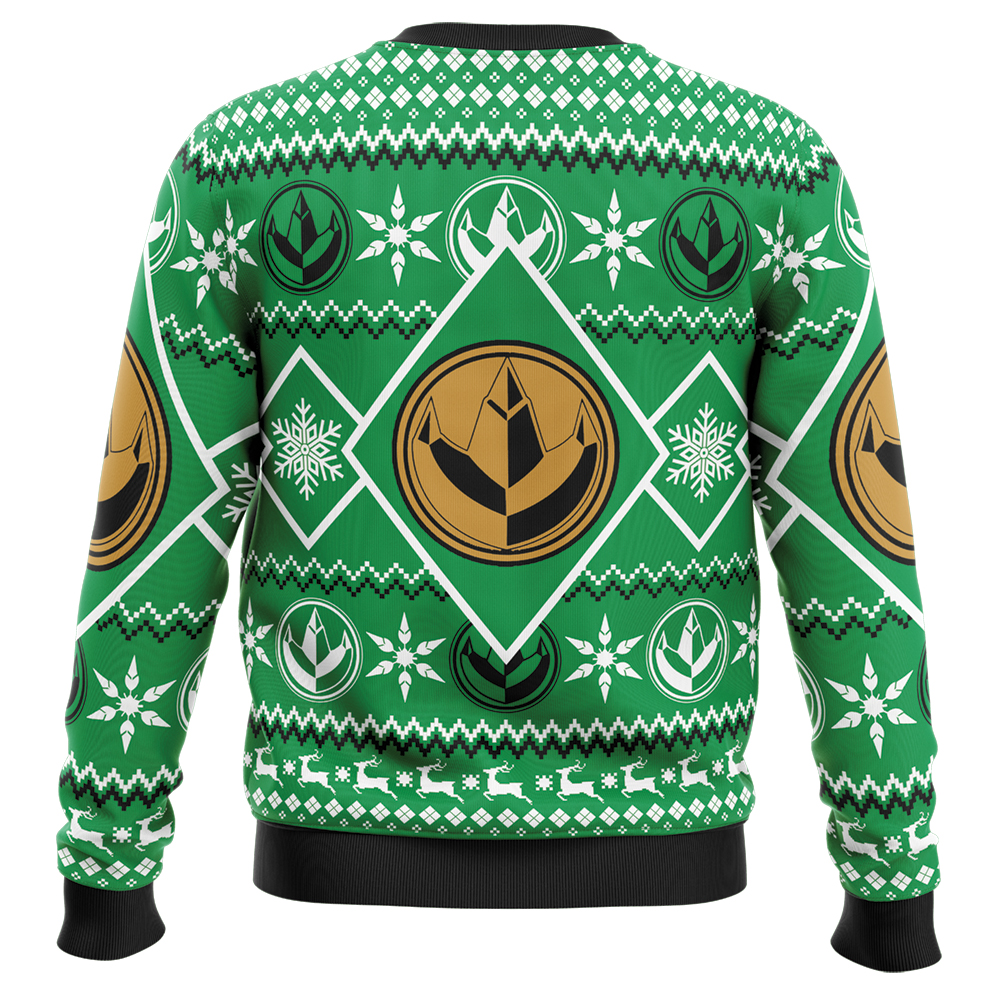 Christmas Green Ranger Power Rangers Ugly Christmas Sweater - Image 2