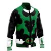 Green Psycho Rangers Varsity Jacket F LEFT Mockup - Power Rangers Store