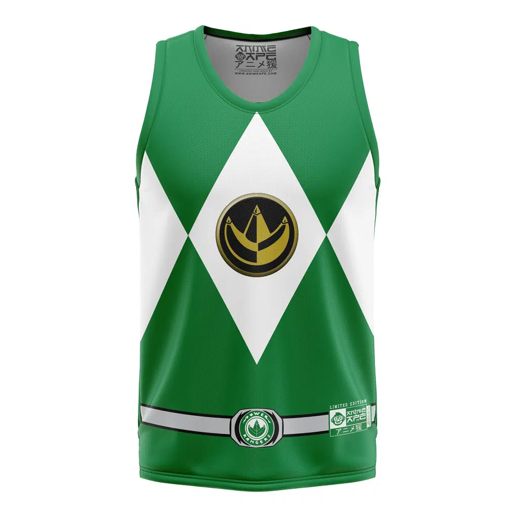 Green Ranger Mighty Morphin Power Rangers Basketball Jersey