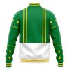 Green Ranger Ninjetti Power Rangers Varsity Jacket 3L BACK Mockup - Power Rangers Store