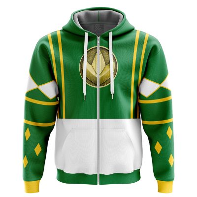Green Ranger Ninjetti  Rangers Zip Hoodie Jacket