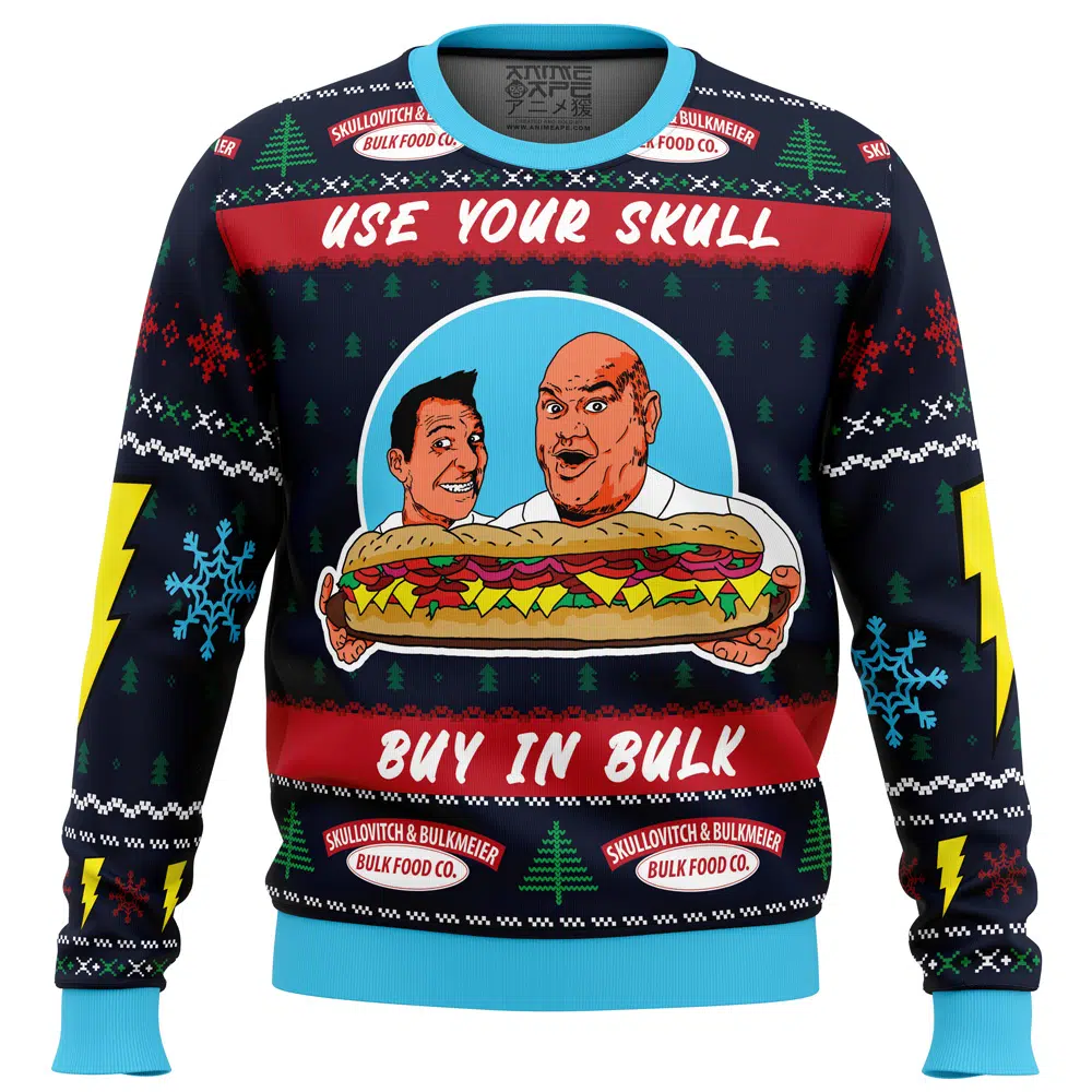 It’s Bulk and Skull Power Rangers Ugly Christmas Sweater