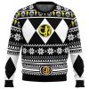 Mighty Morphin Black Ranger Power Ranger Ugly Christmas Sweater FRONT mockup - Power Rangers Store