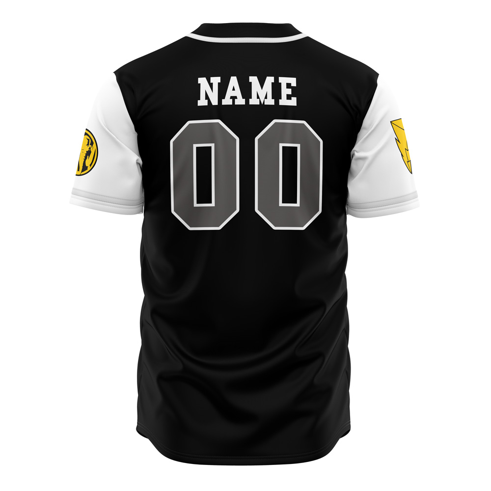 Personalized Mastadons Black Power Rangers Baseball Jersey - Image 3