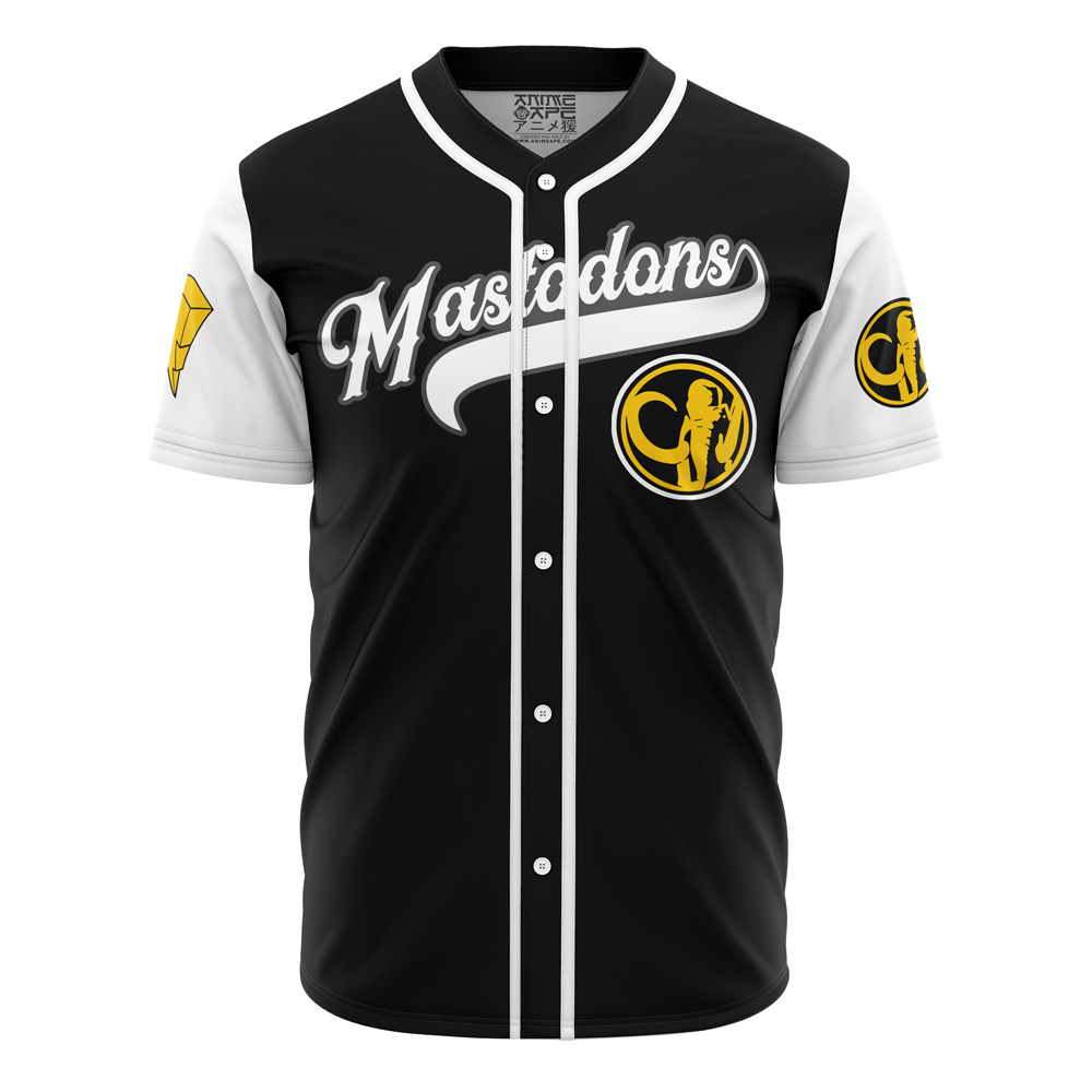 Personalized Mastadons Black Power Rangers Baseball Jersey - Image 2