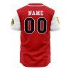 Personalized Tyrannosauruses Red PR AOP Baseball Jersey BACK Mockup - Power Rangers Store