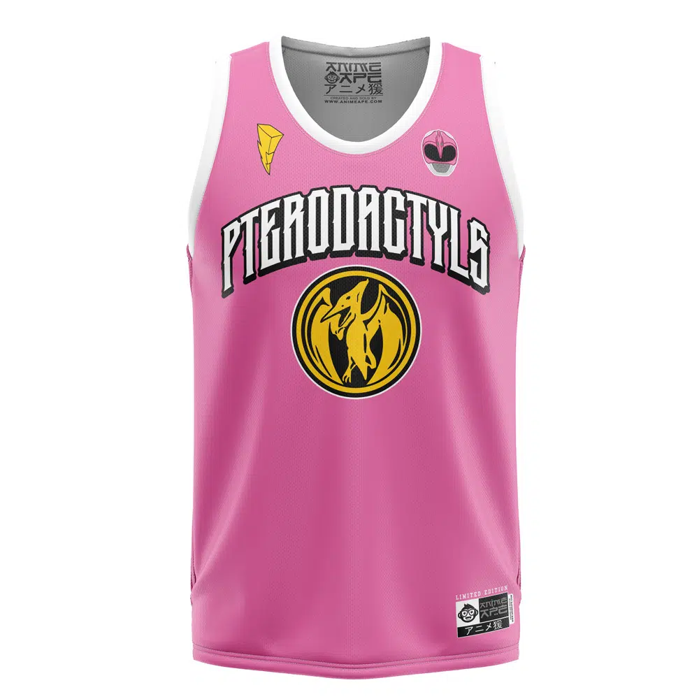 Pink Pterodactyls Kimberly Hart Power Rangers Basketball Jersey
