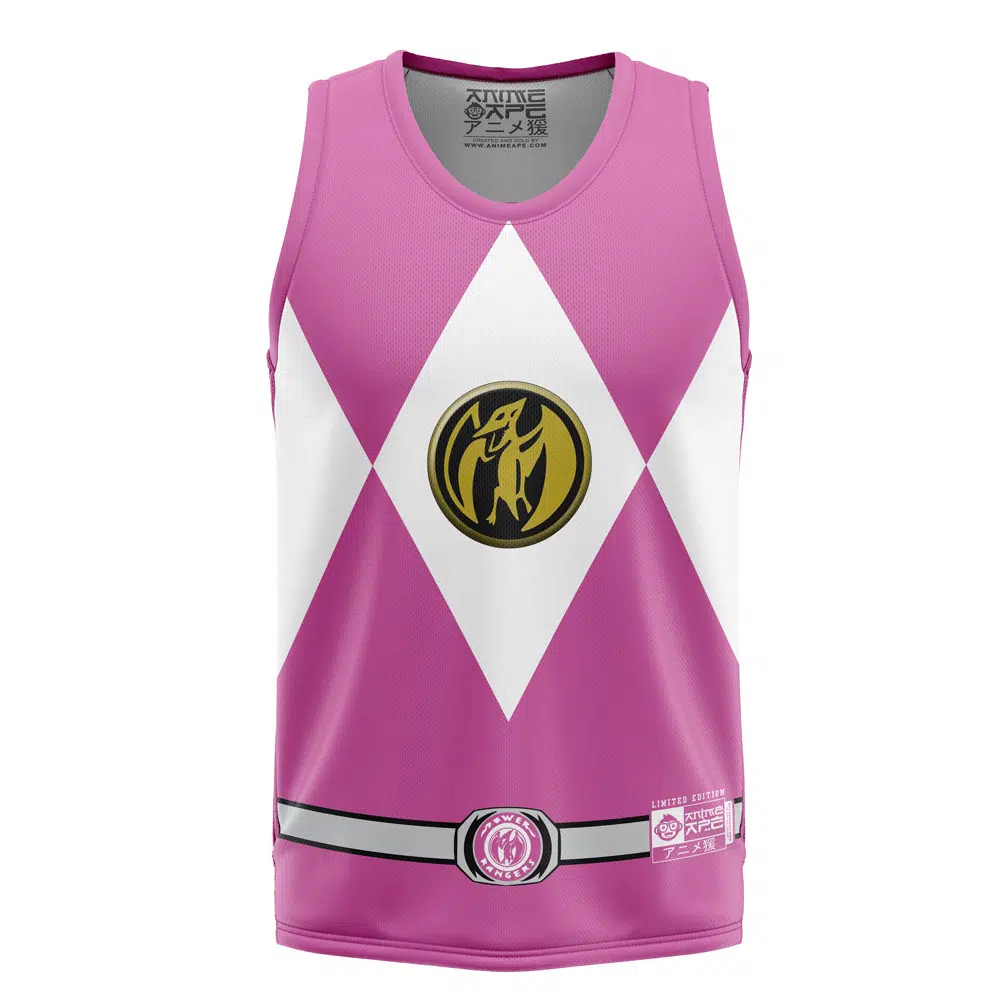 Pink Ranger Mighty Morphin Power Rangers Basketball Jersey